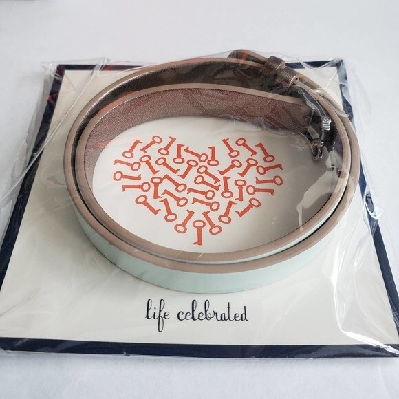 Keep Collective Double Leather Band Charm Bracelet- Mint/Steel Grey - New In Box - Picture 4 of 9